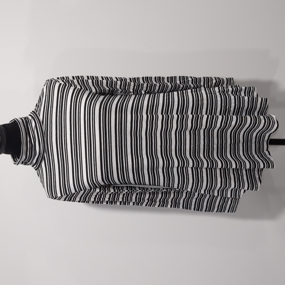 Apt 9. Black & white stripe Turtleneck